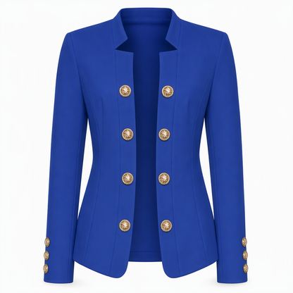 Blazer ajusté pour femme à col montant