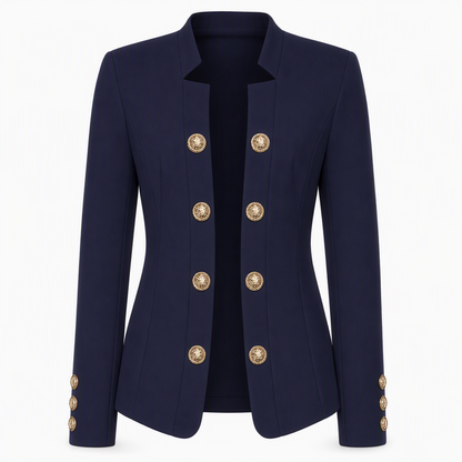 Blazer ajusté pour femme à col montant