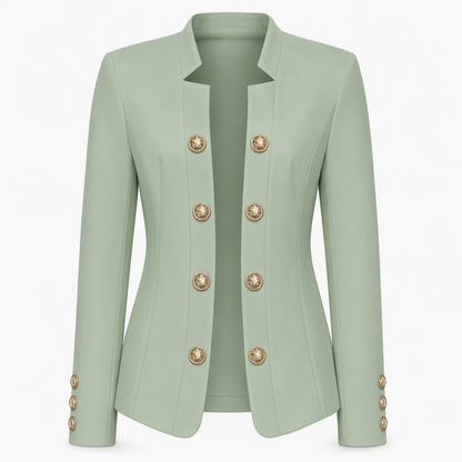 Blazer ajusté pour femme à col montant