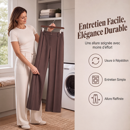 Pantalon large à taille haute pour femme