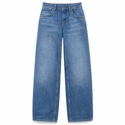 Jeans larges rétro taille haute pour femmes