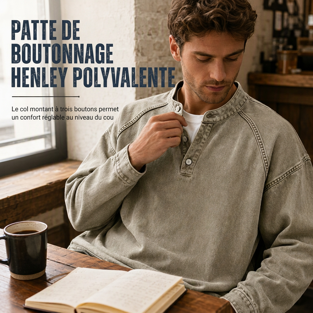 Sweat décontracté vintage oversize pour homme