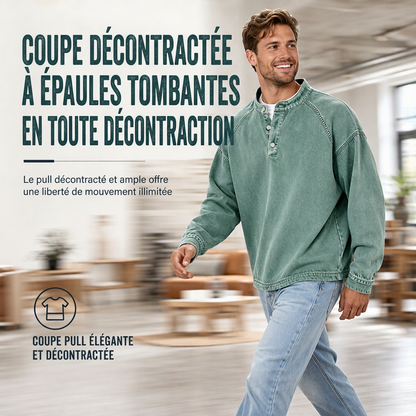 Sweat décontracté vintage oversize pour homme