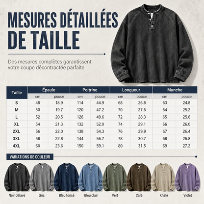Sweat décontracté vintage oversize pour homme