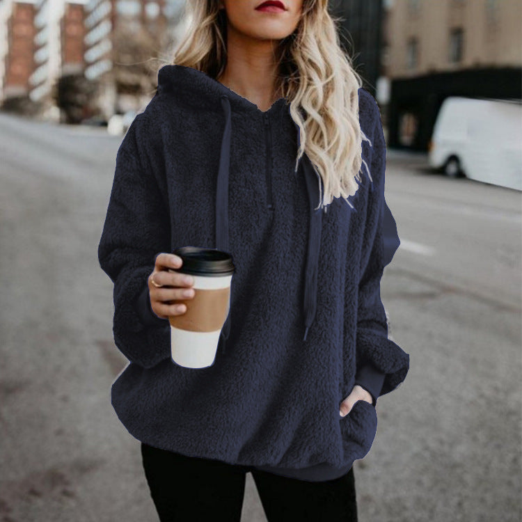 Sweat à capuche ample et décontracté à la mode