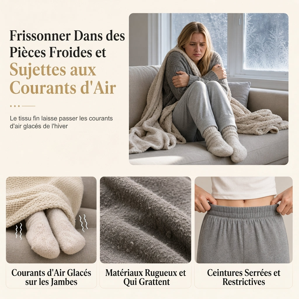 Pantalons de détente décontractés pour femme doublés de flanelle chaude