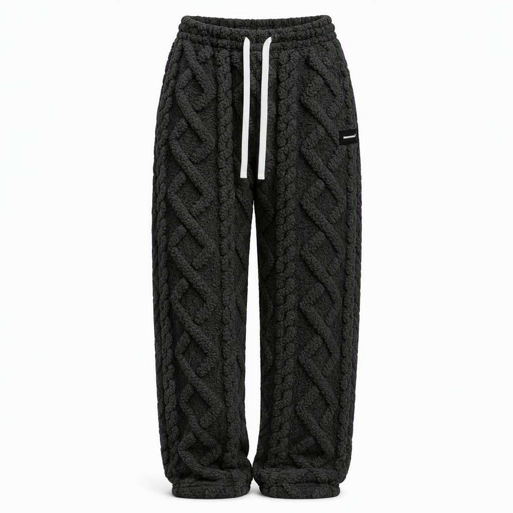 Pantalons de détente décontractés pour femme doublés de flanelle chaude