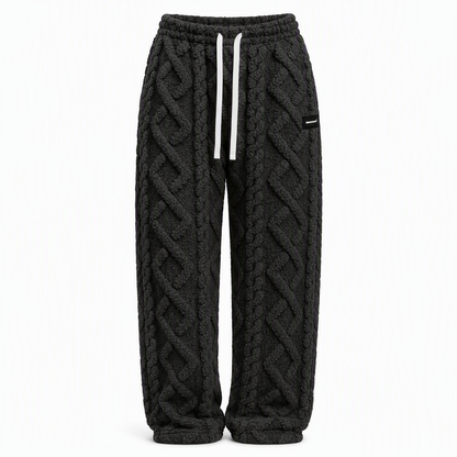 Pantalons de détente décontractés pour femme doublés de flanelle chaude