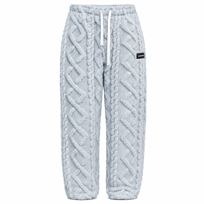 Pantalons de détente décontractés pour femme doublés de flanelle chaude