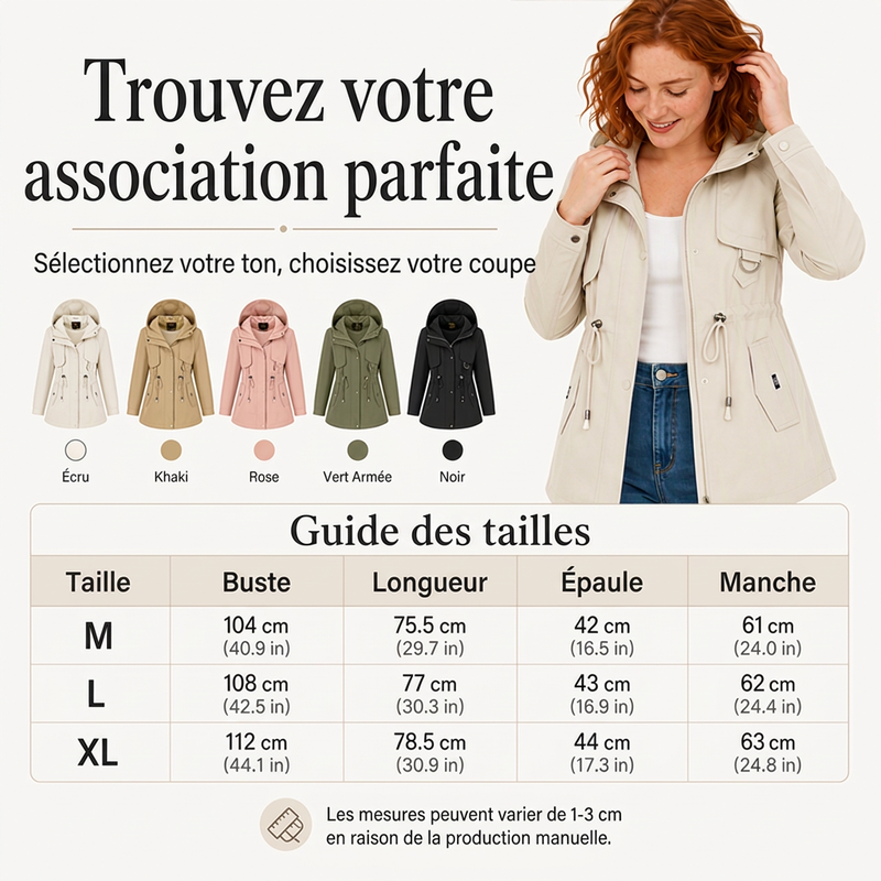 Veste à capuche mi-longue décontractée et chaude pour femme