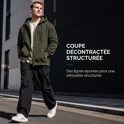 Veste à capuche pour homme à motif ananas et grille