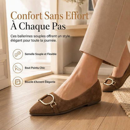 Chaussures plates décontractées à bout pointu pour femmes