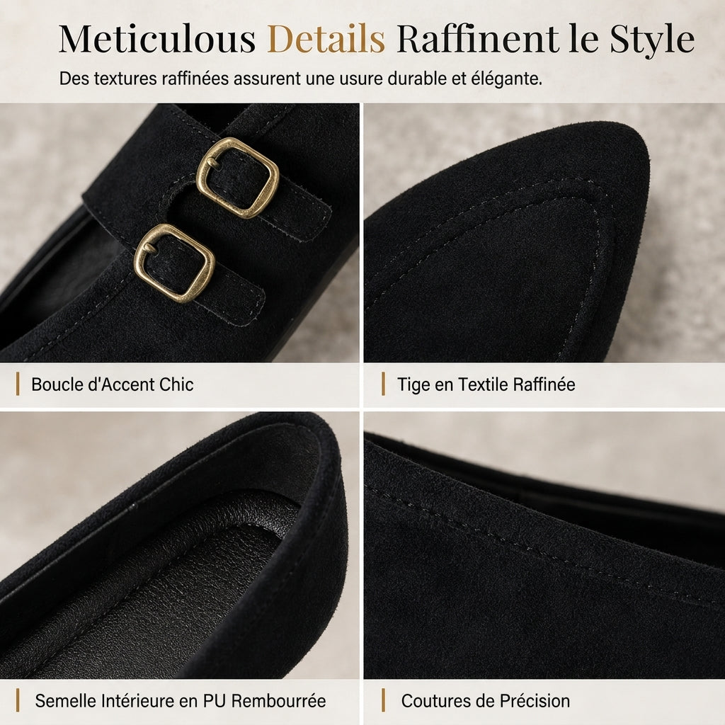 Chaussures plates décontractées à bout pointu pour femmes