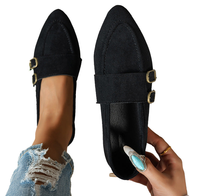 Chaussures plates décontractées à bout pointu pour femmes