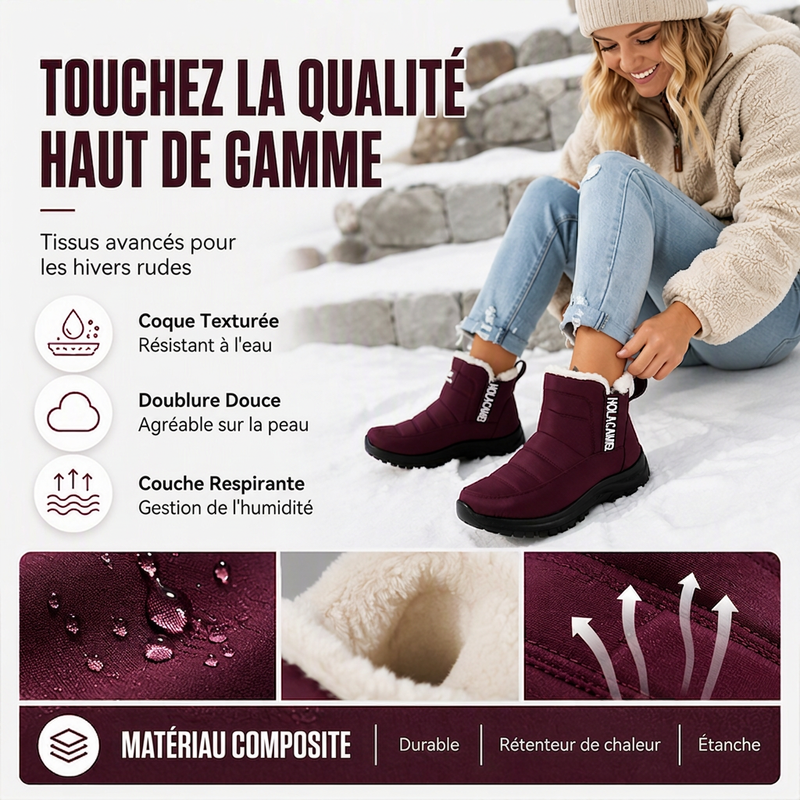 Bottes de neige imperméables et antidérapantes pour femme