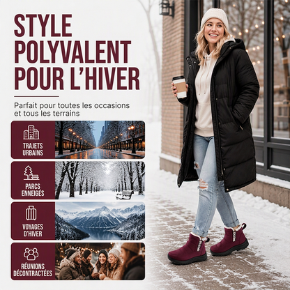 Bottes de neige imperméables et antidérapantes pour femme