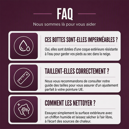 Bottes de neige imperméables et antidérapantes pour femme