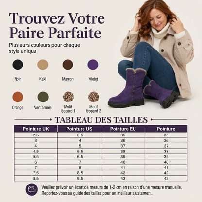 Bottes de neige chaudes d'hiver antidérapantes pour femme