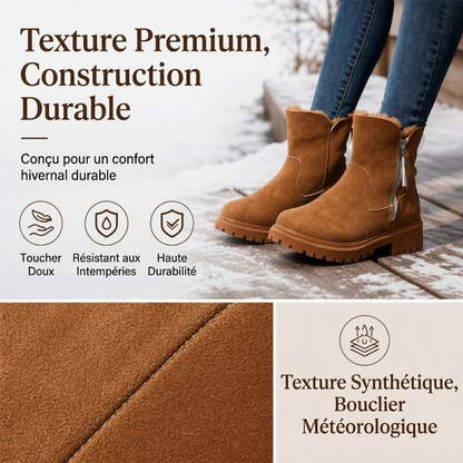 Bottes de neige chaudes d'hiver antidérapantes pour femme