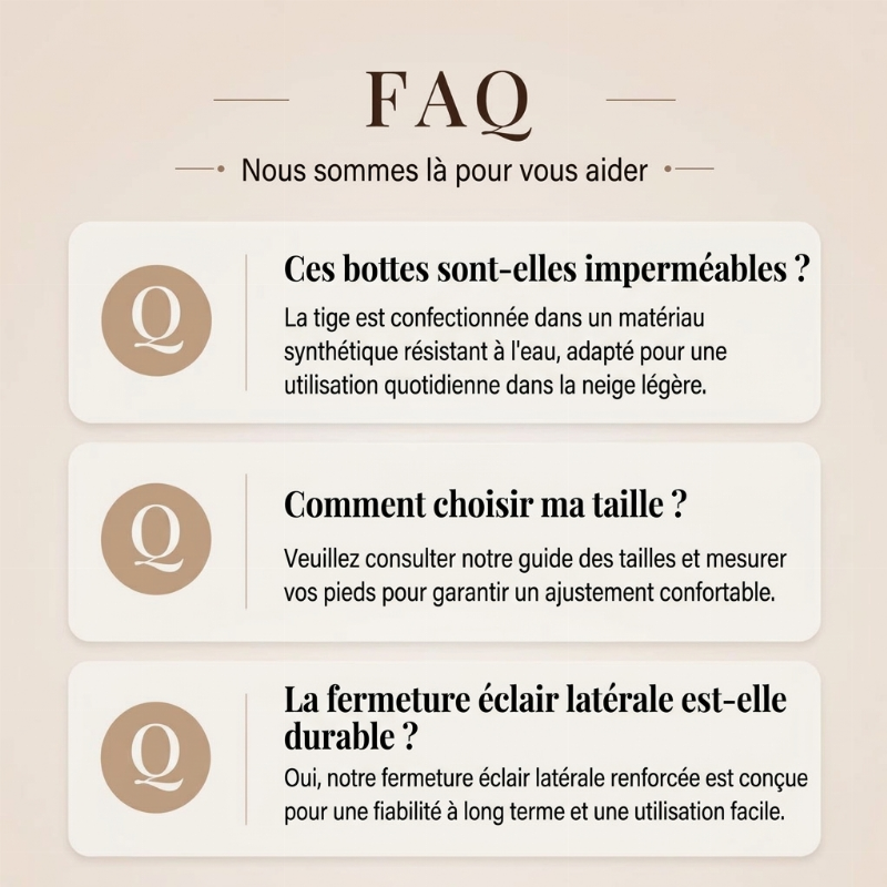 Bottes de neige chaudes d'hiver antidérapantes pour femme