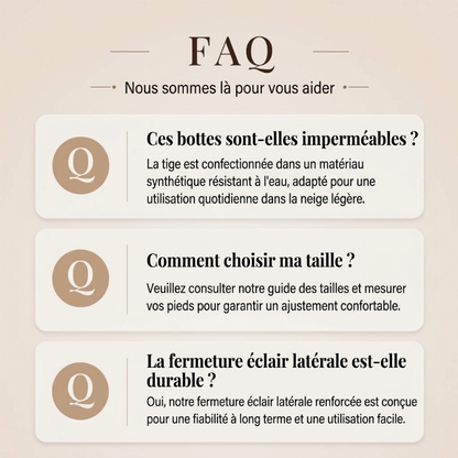 Bottes de neige chaudes d'hiver antidérapantes pour femme