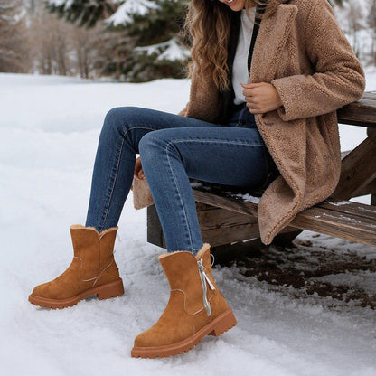 Bottes de neige chaudes d'hiver antidérapantes pour femme