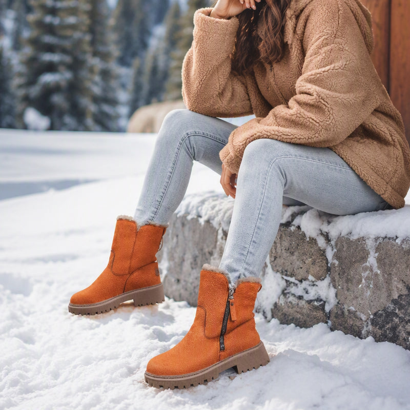 Bottes de neige chaudes d'hiver antidérapantes pour femme