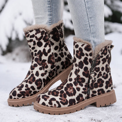 Bottes de neige chaudes d'hiver antidérapantes pour femme