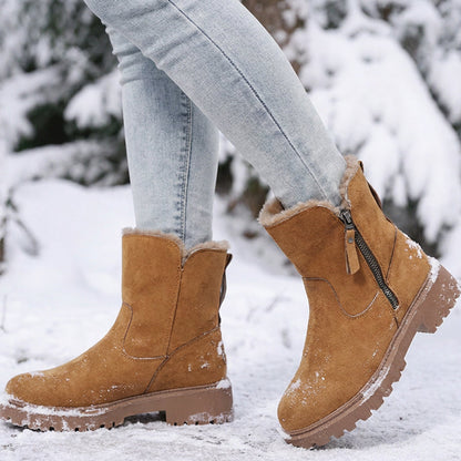 Bottes de neige chaudes d'hiver antidérapantes pour femme