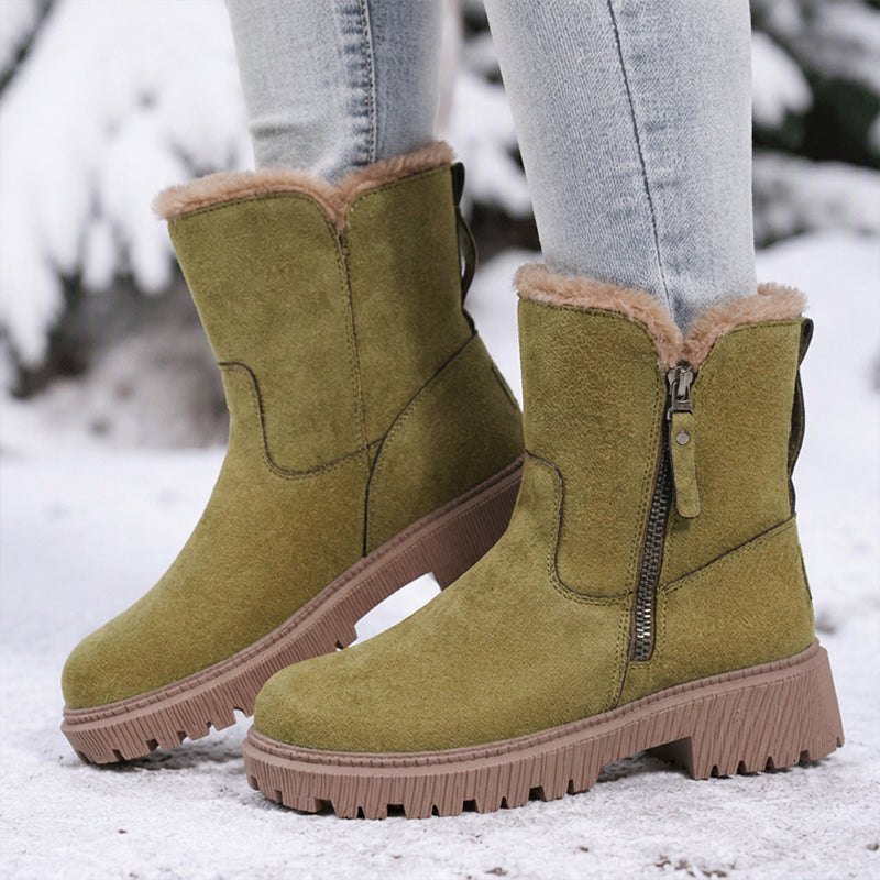 Bottes de neige chaudes d'hiver antidérapantes pour femme