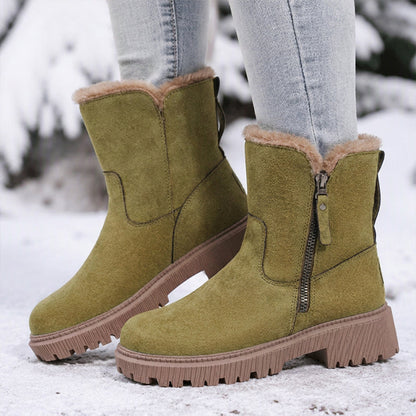 Bottes de neige chaudes d'hiver antidérapantes pour femme