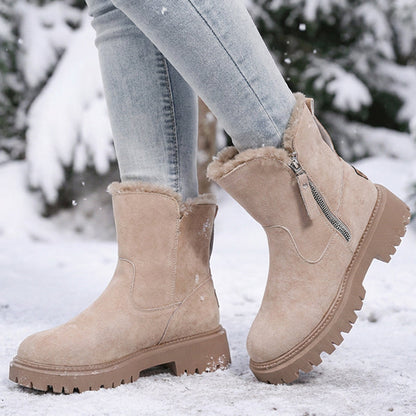 Bottes de neige chaudes d'hiver antidérapantes pour femme