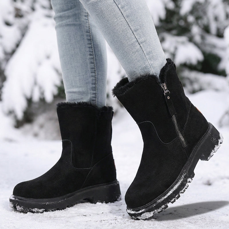 Bottes de neige chaudes d'hiver antidérapantes pour femme