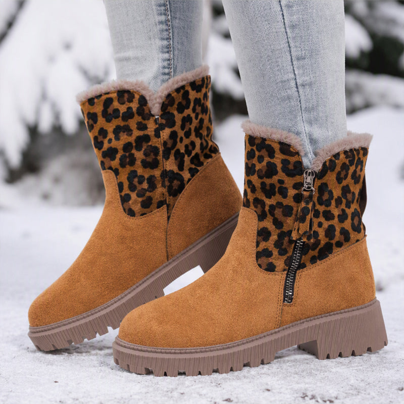 Bottes de neige chaudes d'hiver antidérapantes pour femme