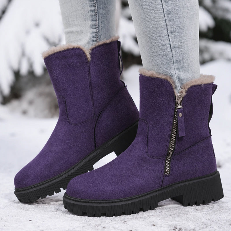Bottes de neige chaudes d'hiver antidérapantes pour femme