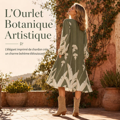 Robe pour femme disponible en marron et vert, tailles S à 5XL