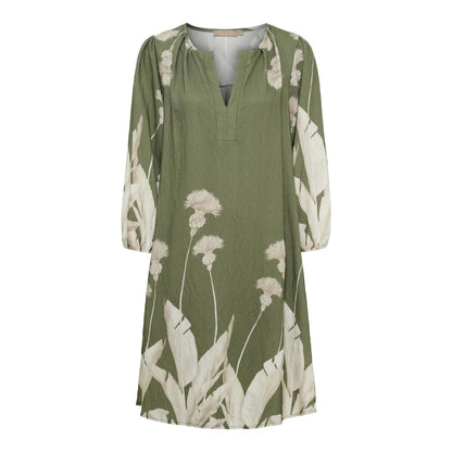 Robe pour femme disponible en marron et vert, tailles S à 5XL