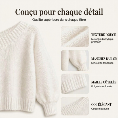Robe pull décontractée pour femme, style épaules nues et douce