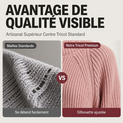 Robe pull en maille col roulé douce pour femme
