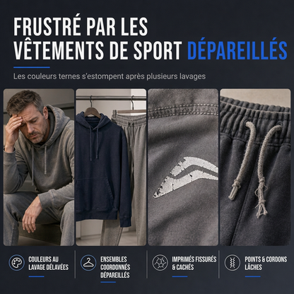 Ensemble survêtement ample pour homme : sweat à capuche à manches longues avec impression numérique 3D et pantalon, adapté pour le printemps et l'automne