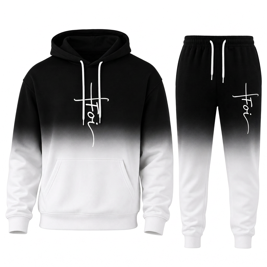 Ensemble survêtement ample pour homme : sweat à capuche à manches longues avec impression numérique 3D et pantalon, adapté pour le printemps et l'automne