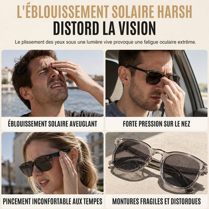 Lunettes de soleil à monture carrée style vintage rétro