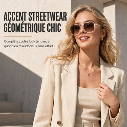 Lunettes de soleil à monture carrée style vintage rétro