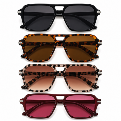 Lunettes de soleil à monture carrée style vintage rétro