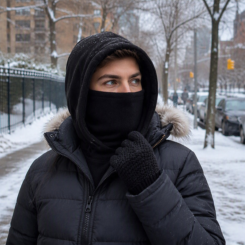 Ensemble cagoule avec gants tactiles et chaussettes