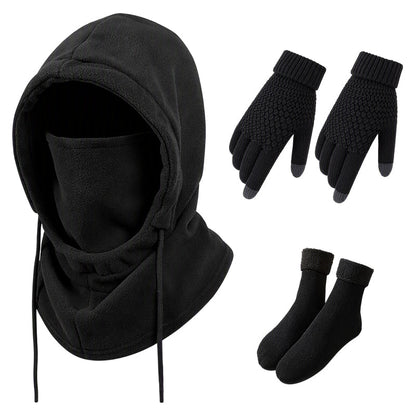 Ensemble cagoule avec gants tactiles et chaussettes