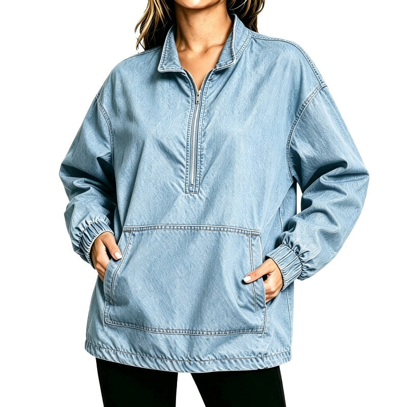Veste en jean décontractée pour femme