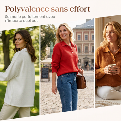 Haut décontracté à col boutonné