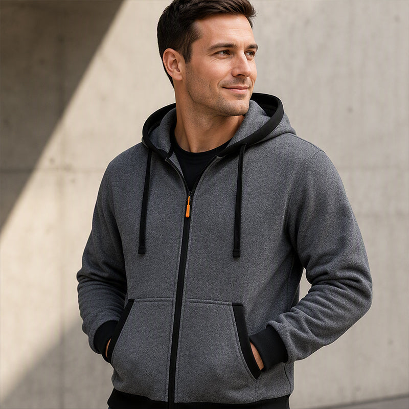 Veste à capuche zippée chaude