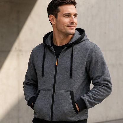 Veste à capuche zippée chaude